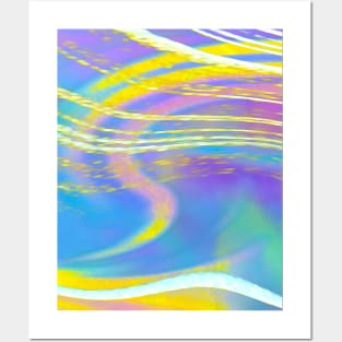 yellow swirls color Posters and Art